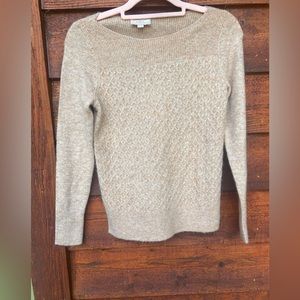 Loft outlet tan sweater size xxs petite NWOT